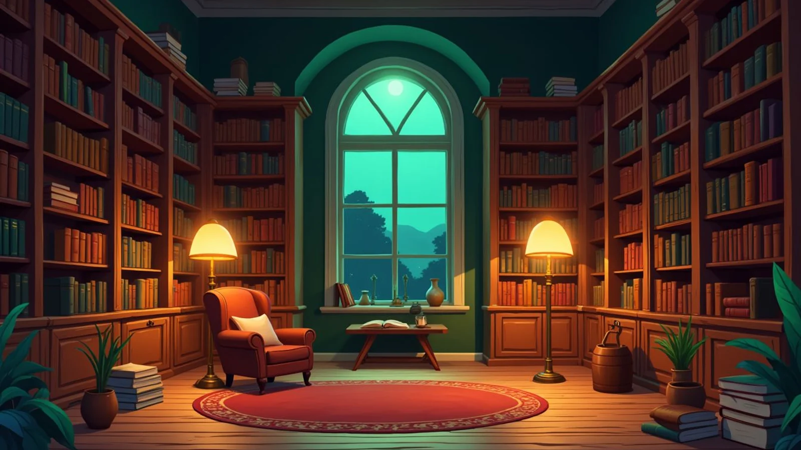 The Library — one of the worlds a Yippito game can be played in